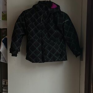 Kids Columbia heat insulated raincoat with removable heat insulation.